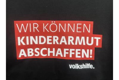 Direktsiebdruck Volkshilfe Kinderarmut