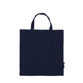 Neutral Shopping Bag Short Handles-Navy-OS