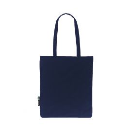 Neutral Shopping Bag Long Handles-Navy-OS
